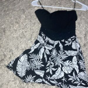 Black and white romper